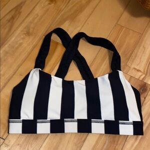 Lululemon Striped Black and White Sports Bra